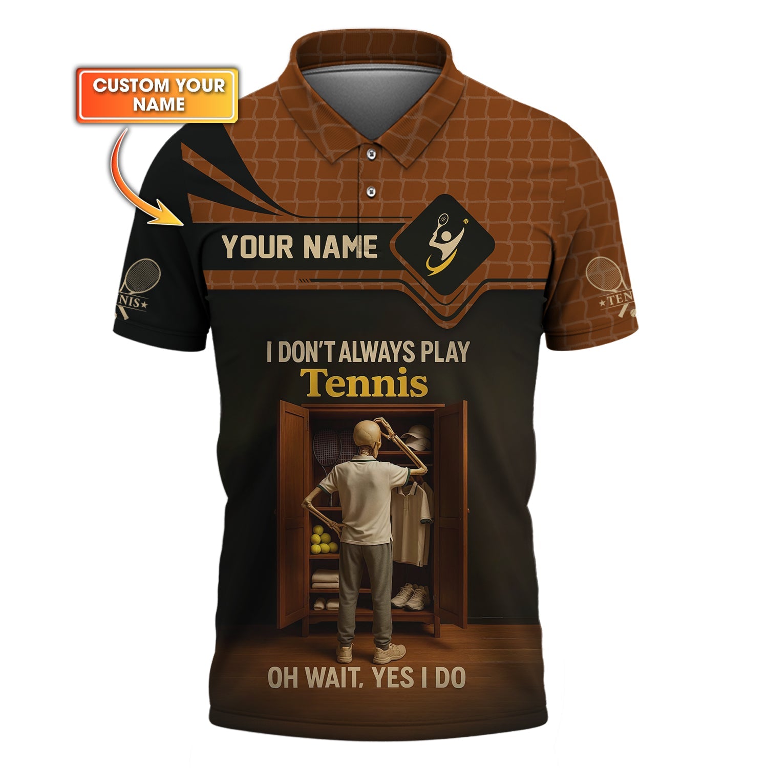 Play Tennis Polo Shirts, Custom Men Tennis Shirts, Vintage Tennis Outfit, Gift for Dad
