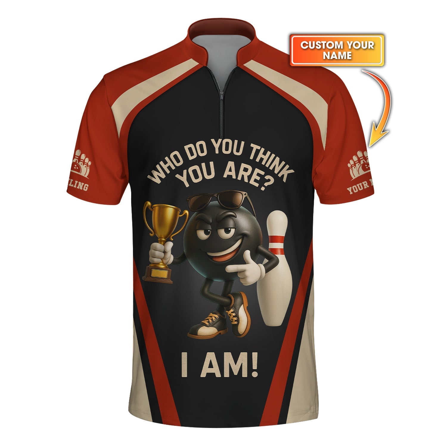Who Do You Think You Are I Am Custom Bowling Jersey, Bowling Shirts for Men, Bowling Team Shirts