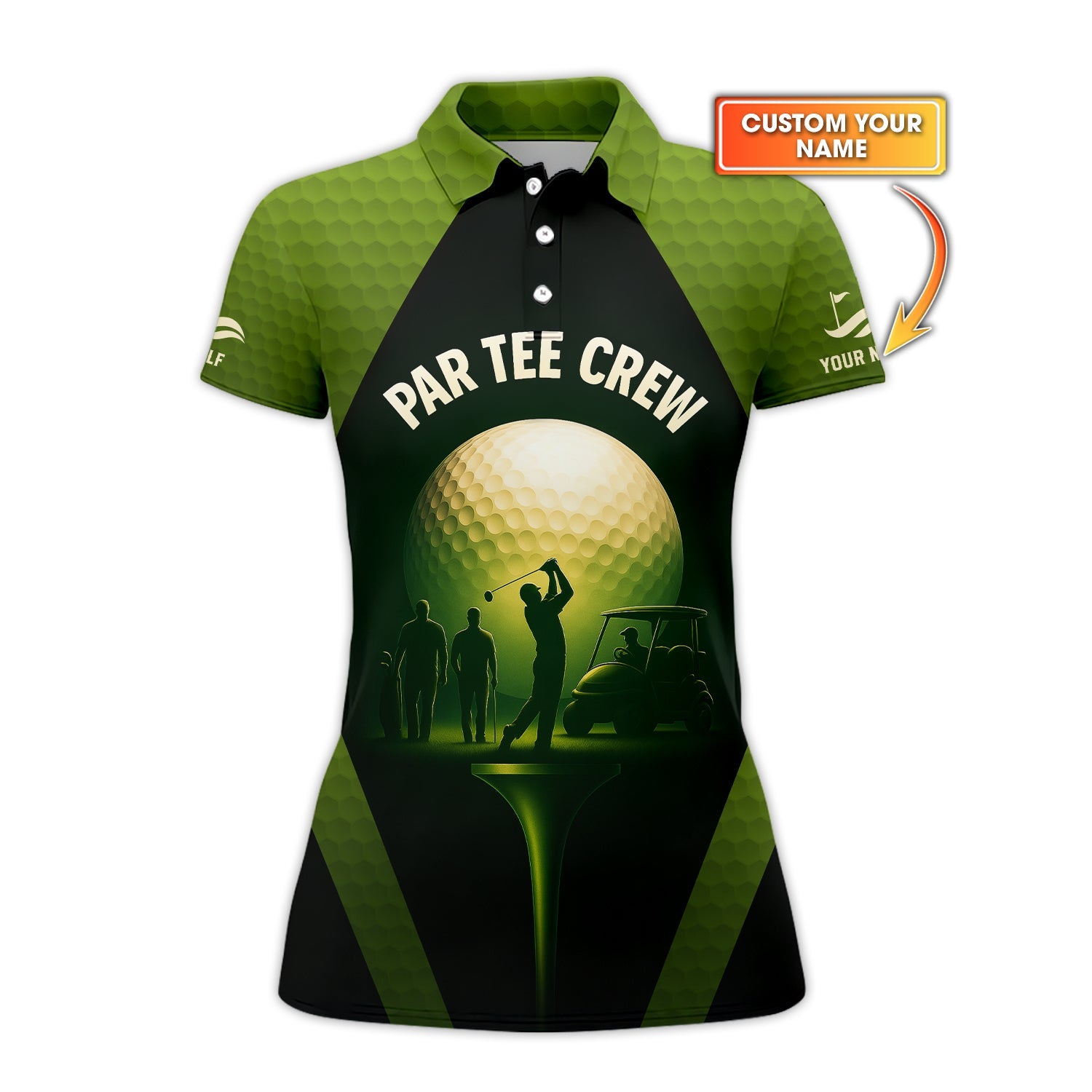 Par Tee Crew Custom Name Polos, Funny Golf Shirt, Men’s Golf Shirts, Golf Gift For Golfers