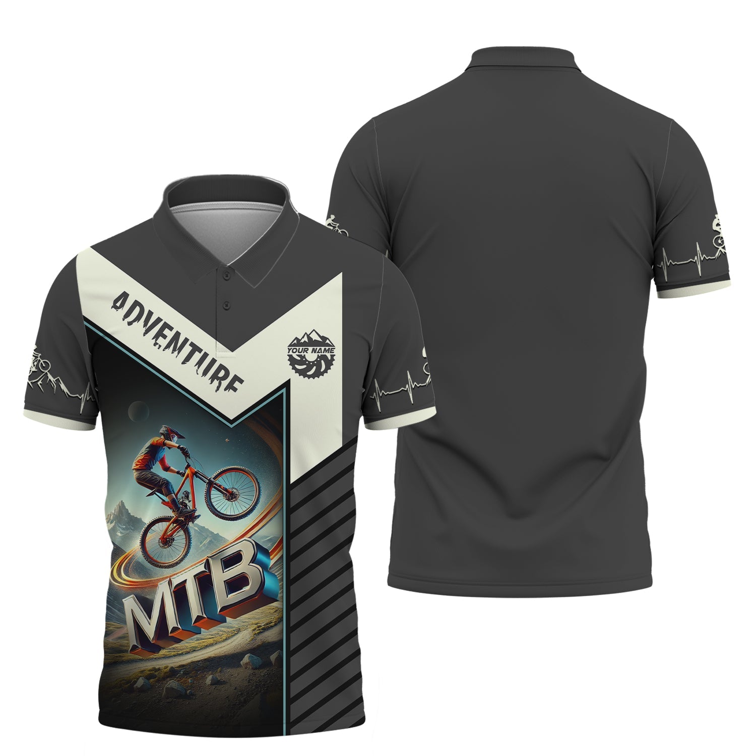 Custom Mountain Bike T Shirt, Adventure Jersey MTB Cycling Shirts, Presents For Cyclists