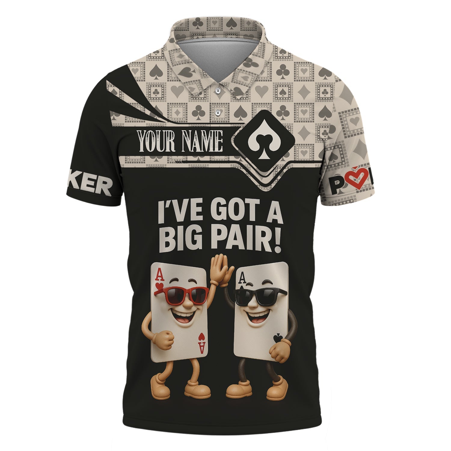 Custom Poker Shirts, Custom Playing Cards Shirt for Men, I've Got A Big Pair, Poker Gift for Lover