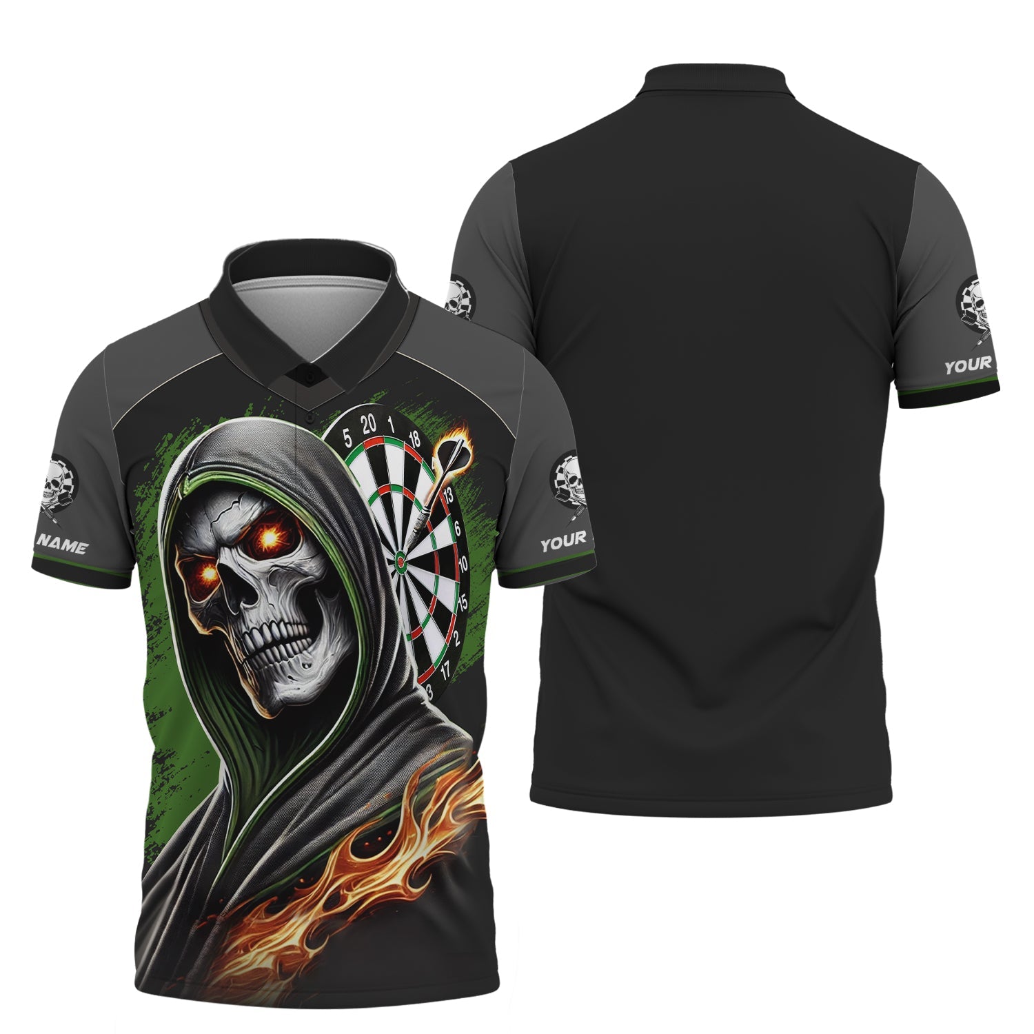 Custom Name Grim Reaper Darts T Shirt, Personalized Darts Shirts, Gift For Darts Lovers