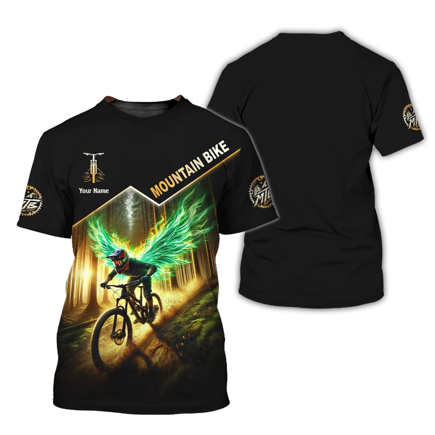 Custom Cycling Mountain Bike Shirts 3D T-shirt, MTB Polo Shirt, Custom mtb Jersey, Gift for Cyclists
