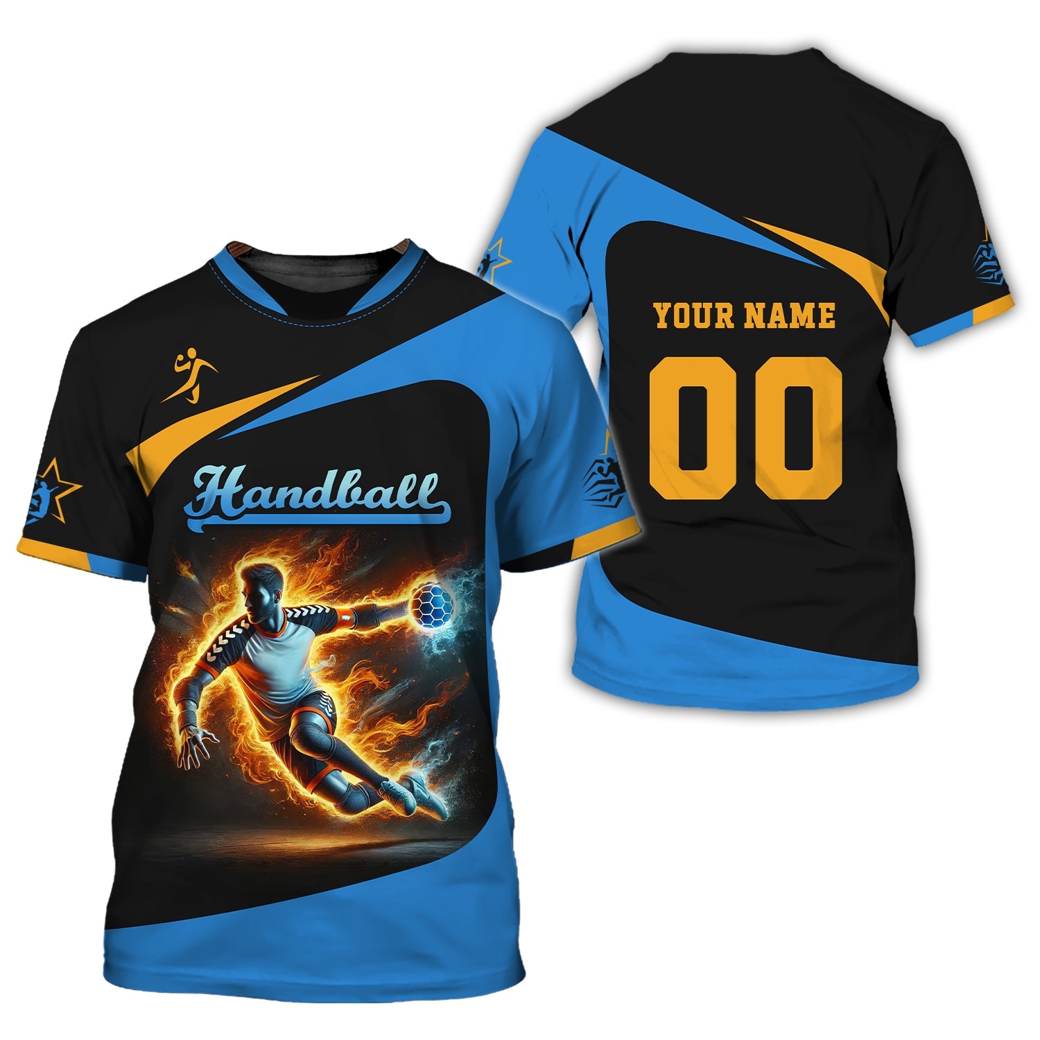 Custom Name & Number Handball Player T-Shirt 3D, Custom Handball Jersey, Lightweight Sportswear, Gift For Sports Fan