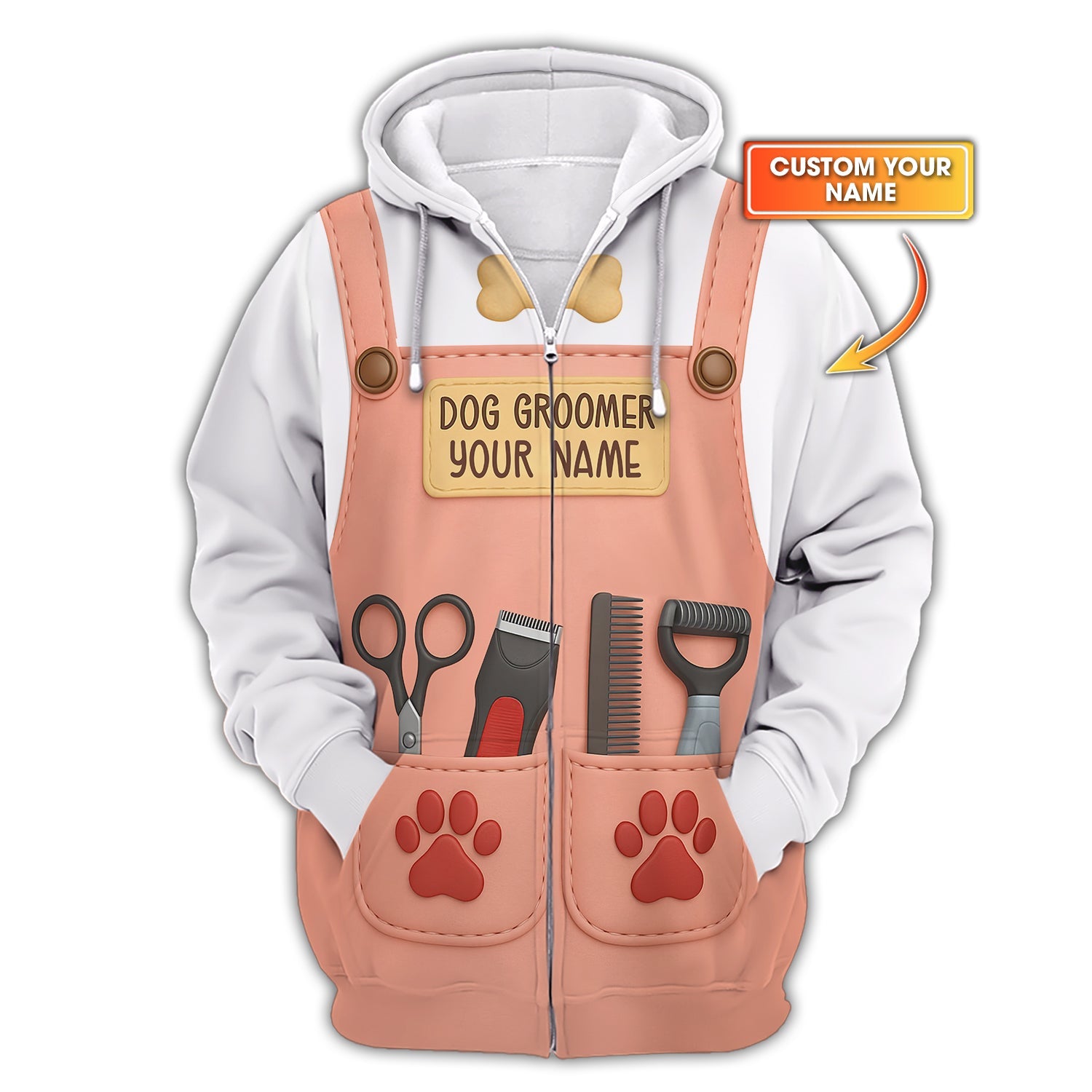 Personalized Dog Grooming Shirts, Groomer Uniform With Grooming Tools, Gift For Pet Lover