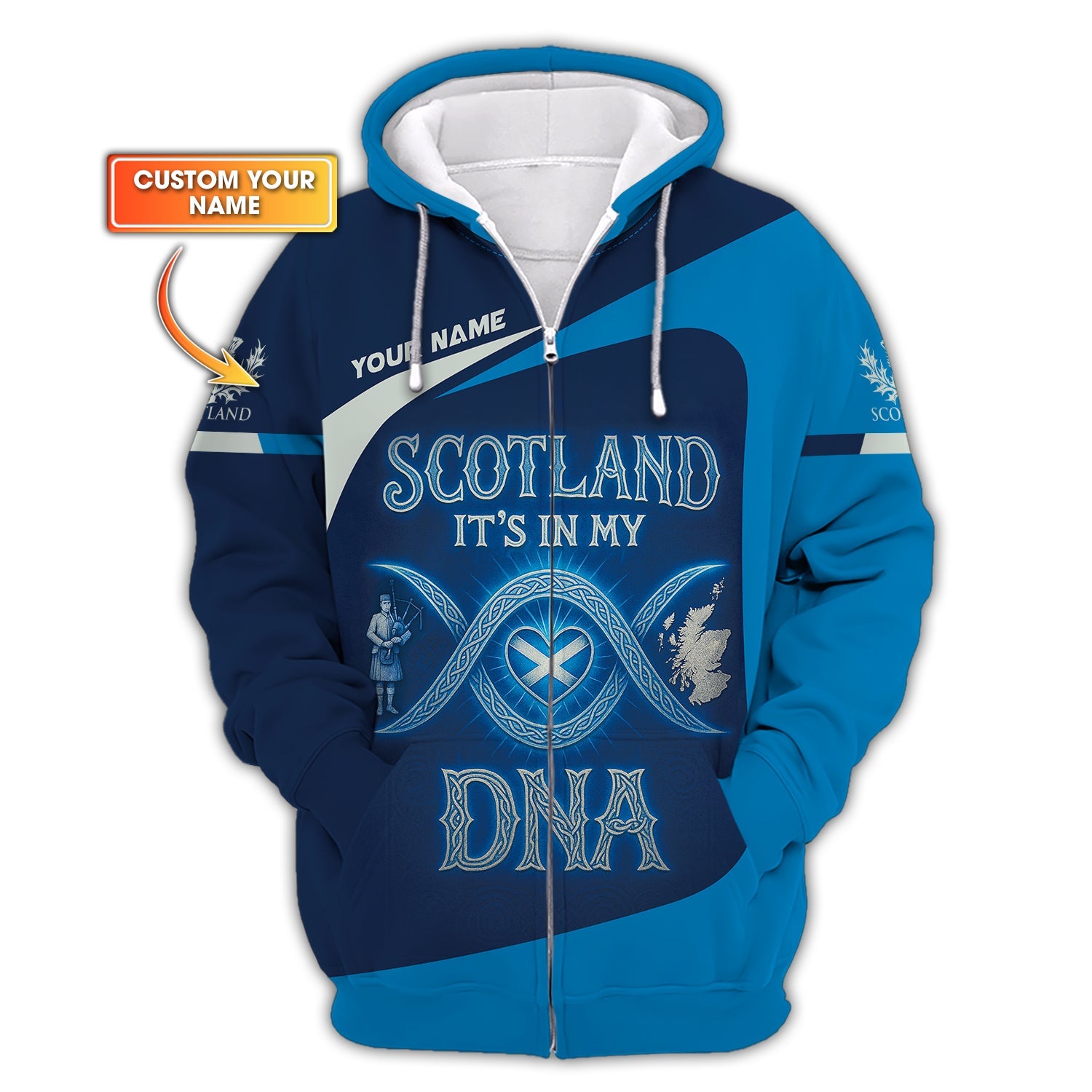 Personalized Scottish Shirt, Scotland It’s In My DNA Shirt, Scotland Shirt With Custom Name