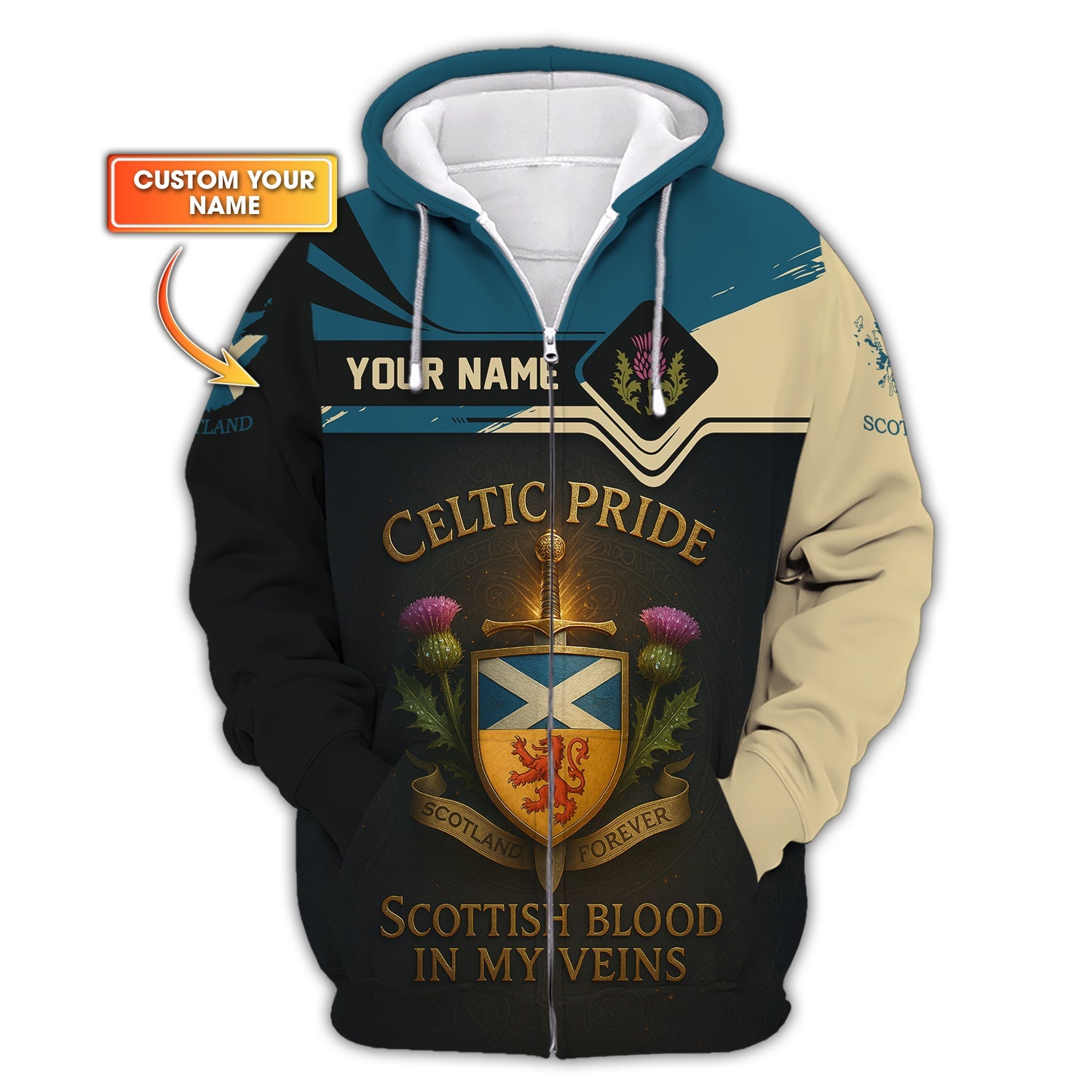 Scotland Forever Custom Name Shirt, Scotland Shirt With Celtic Pride For Scottish, Gift For Scotland Lover