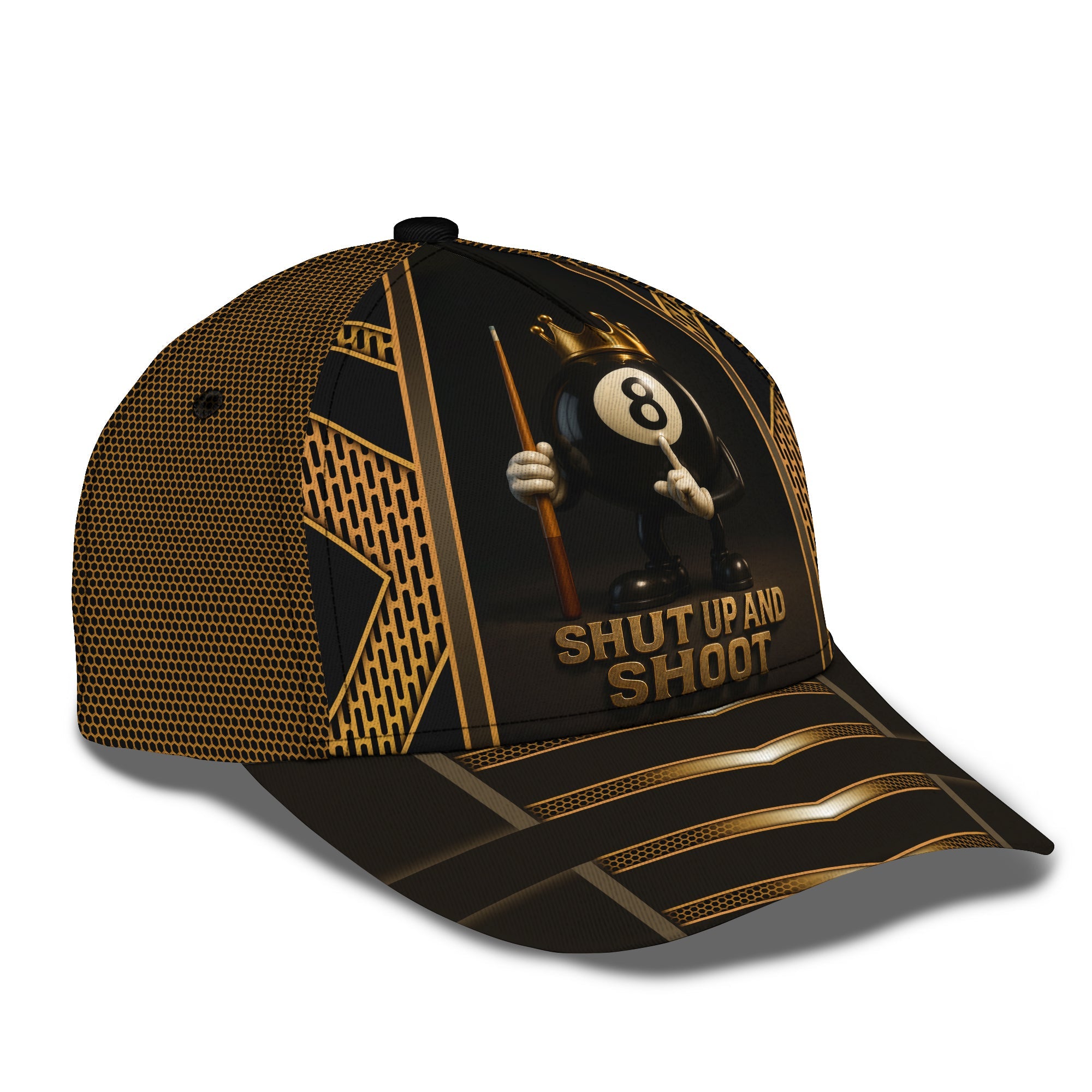 Shut Up And Shoot Hat, Pool Cap for Players, 8 Ball Billiards Classic Cap, Gift For Billiards Lovers