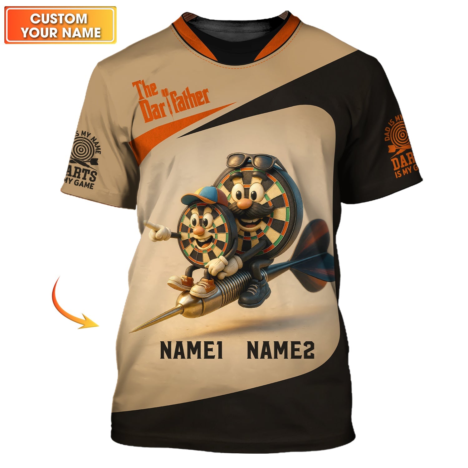 Funny Dartboard Custom Darts Shirts, Dad Son Tee, The Dartfather Gifts, Father's Day Gift Ideas