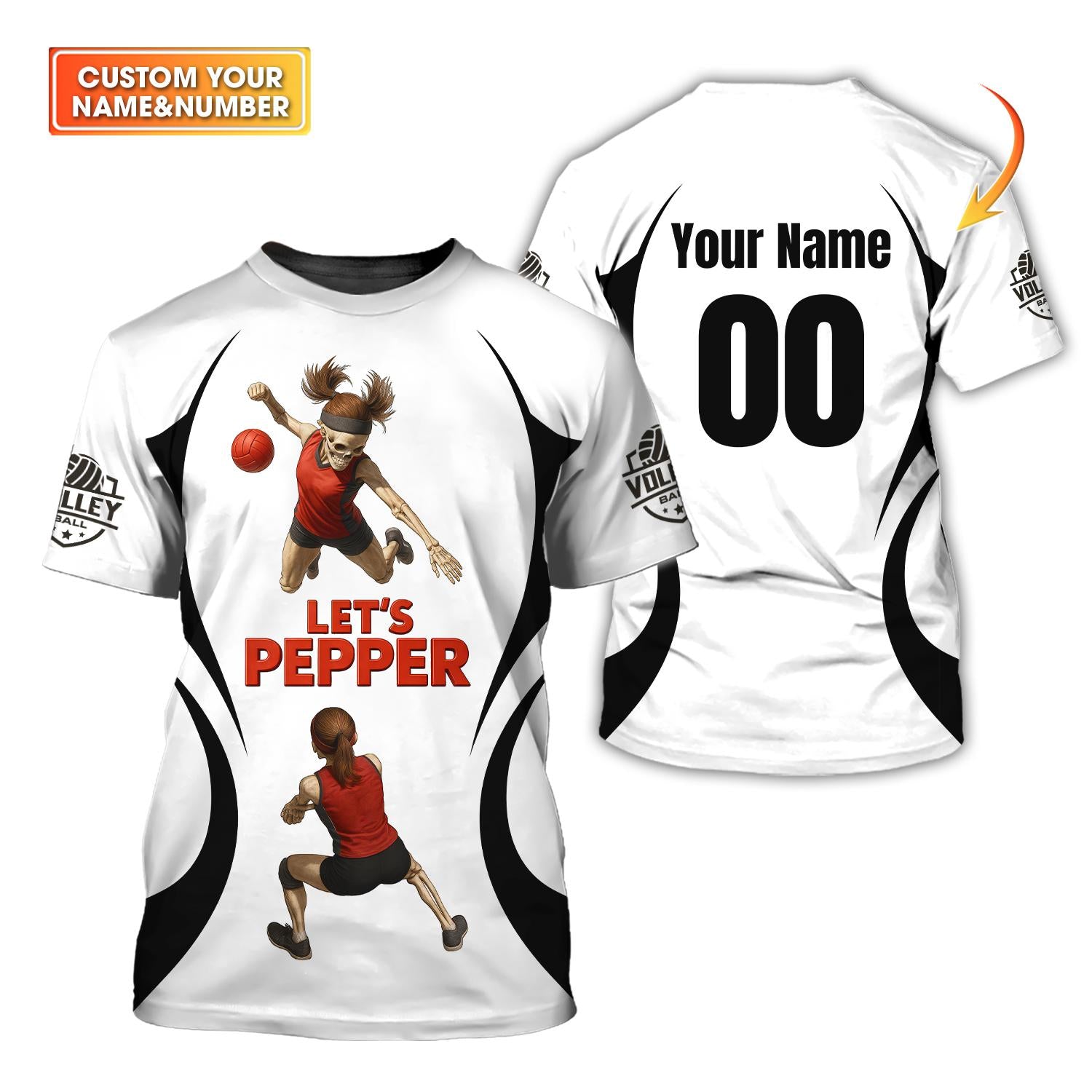 Peper Volleyball, Women's Volleyball Shirts, Custom Volleyball Jerseys, Volleyball Uniforms