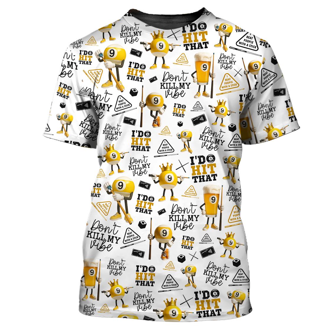 9 Ball Pool Billiards Jersey, Funny Pool Shirts I'd Hit That Tee, Gift for Beer Lover and Billiards Players