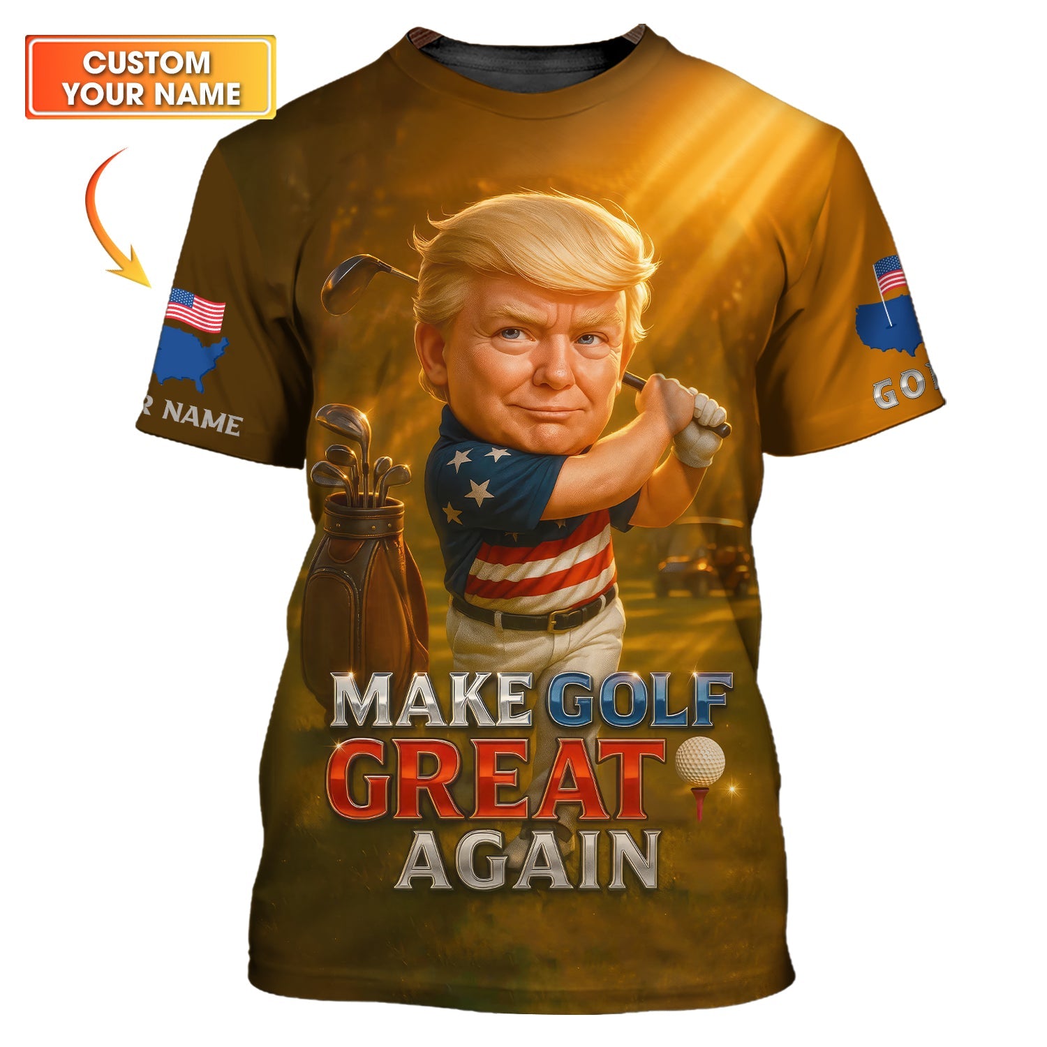 Trump Make Golf Great Again Polo Shirt – Personalized Vintage Golf Shirt for Men