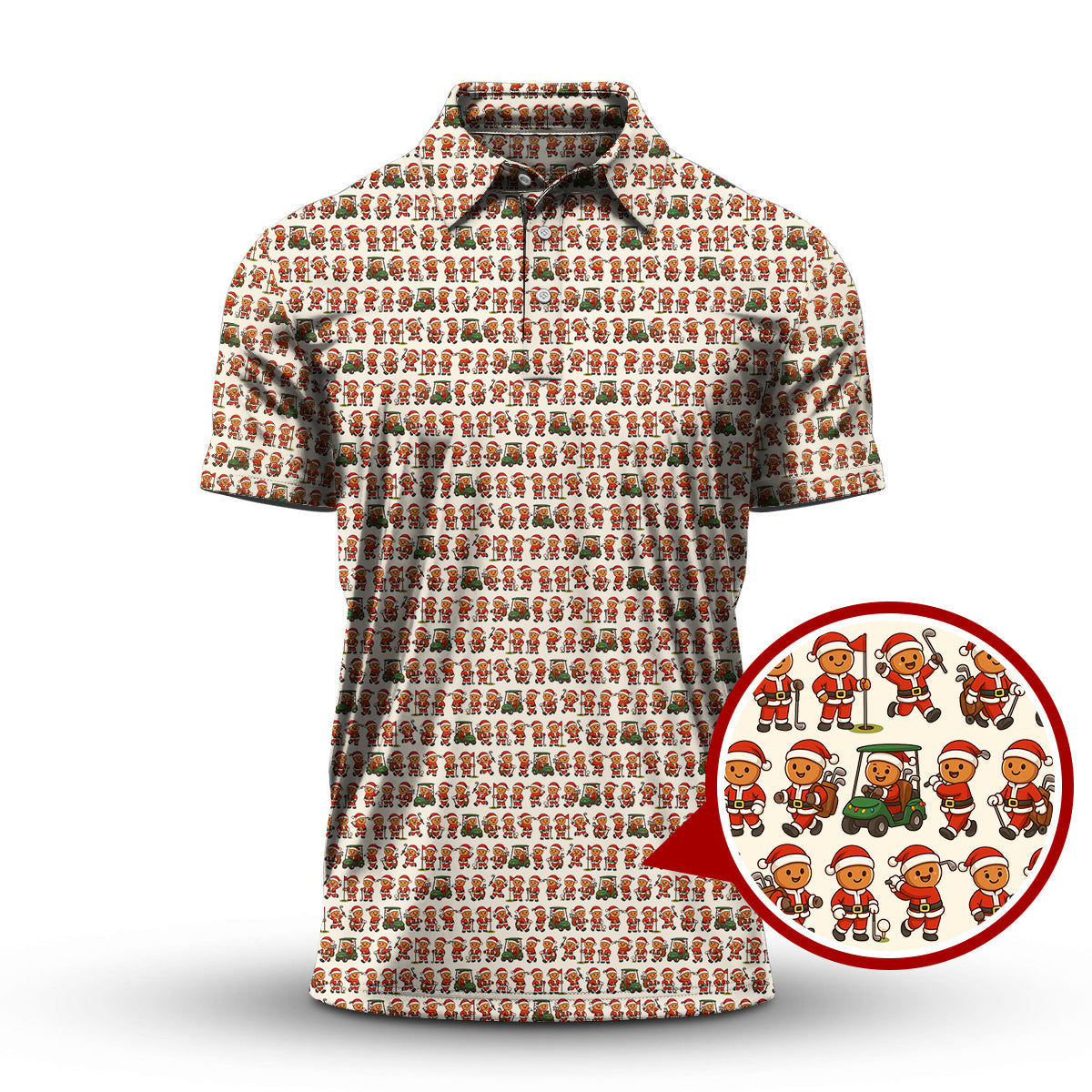Funny Pattern Golf Shirt For Golfer, Christmas Golf Shirt, Golf Gift For Men