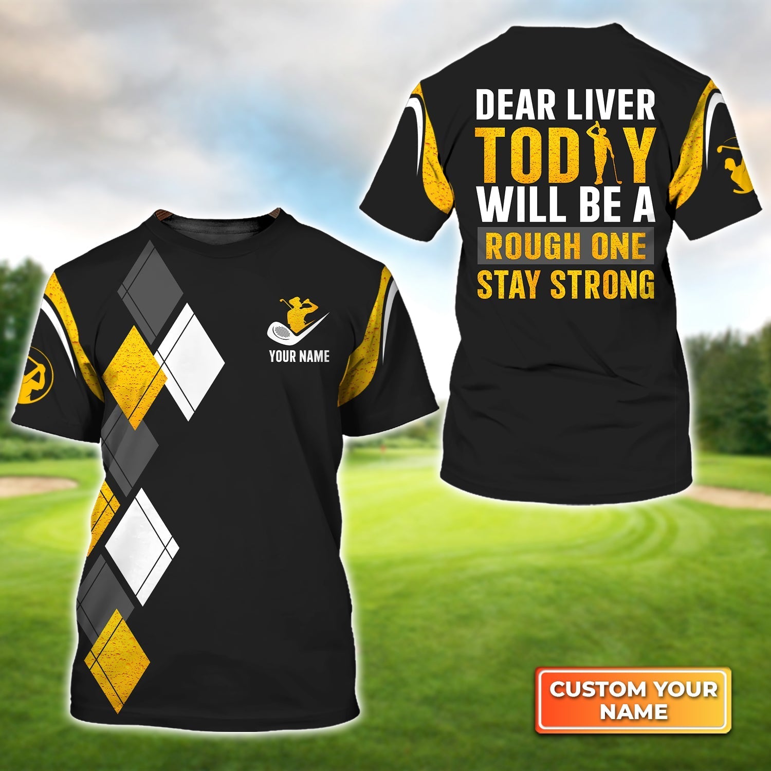 Dear Liver Golf, Personalized Name 3D Tshirt Gift For Golfer