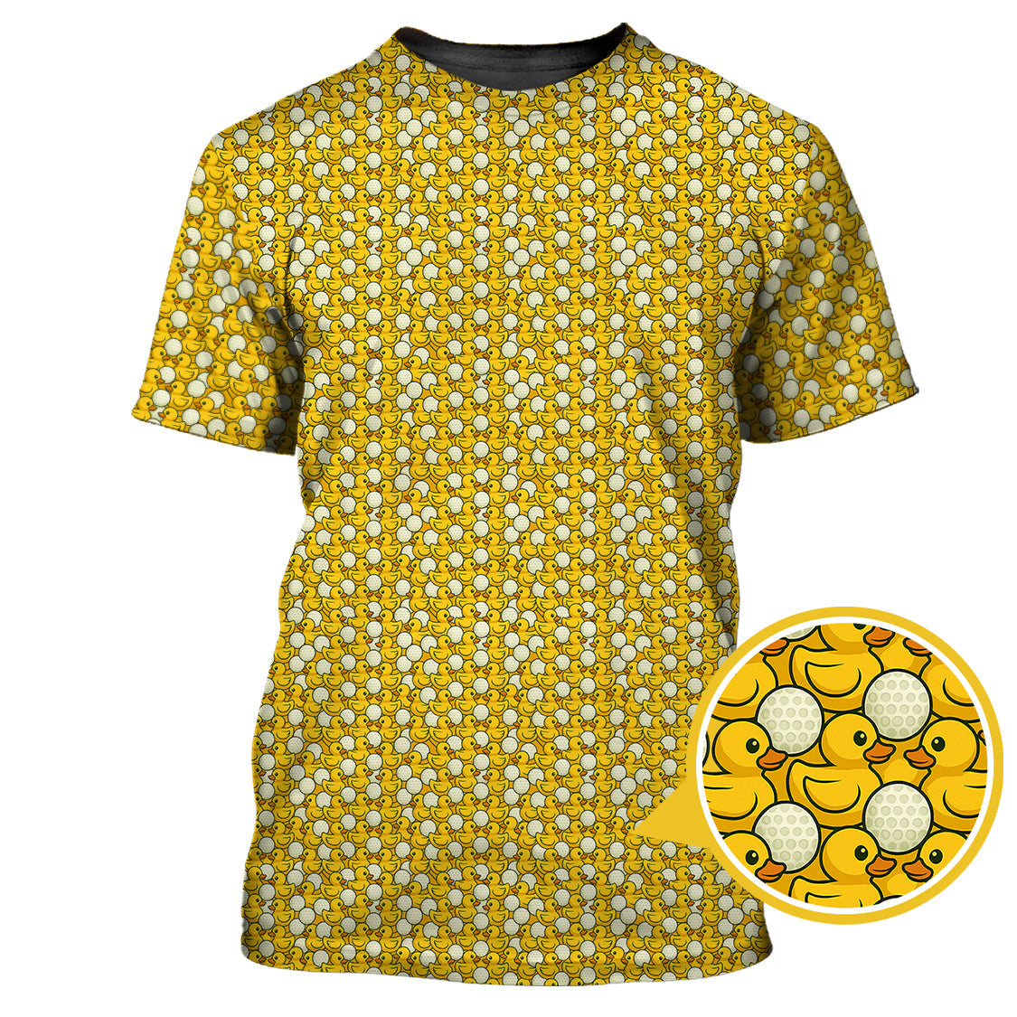 Duck Golf Shirt For Golfer, Funny Pattern Golf Shirt, Crazy Golf Shirt For Men