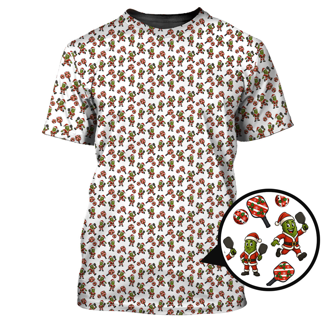 Christmas Pickleball Shirt, Funny Pickleball Shirt, Pattern Pickleball Shirt For Men