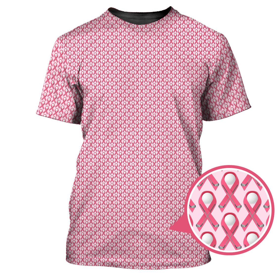 Breast Cancer Golf Shirt, Pink Pattern Golf Shirt, Golf Gift For Golfers