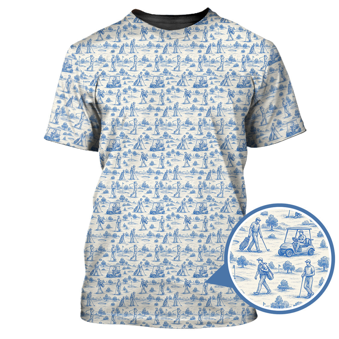 Crazy Golf Shirt For Men, Funny Pattern Golf Shirt, Golf Gift For Golfer
