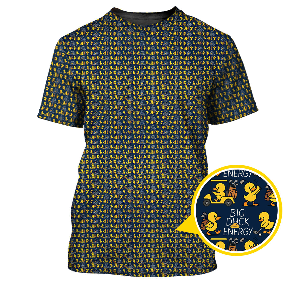 Big Duck Energy Pattern Golf Shirt For Golfer, Duck Golf Shirt, Funny Golf Shirt For Men