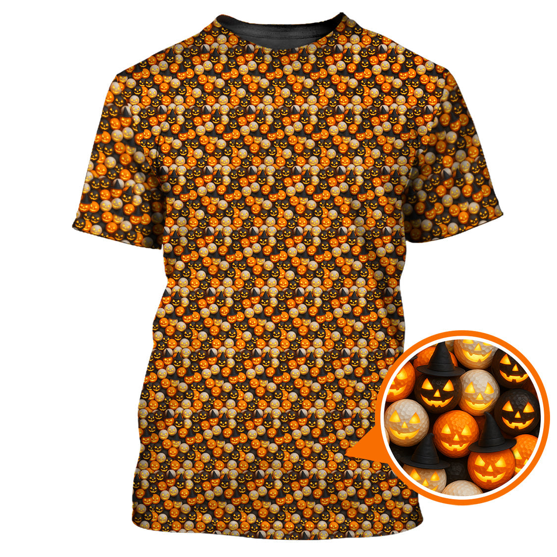 Pattern Golf Shirt For Golfer, Halloween Golf Shirt, Crazy Golf Shirt For Men