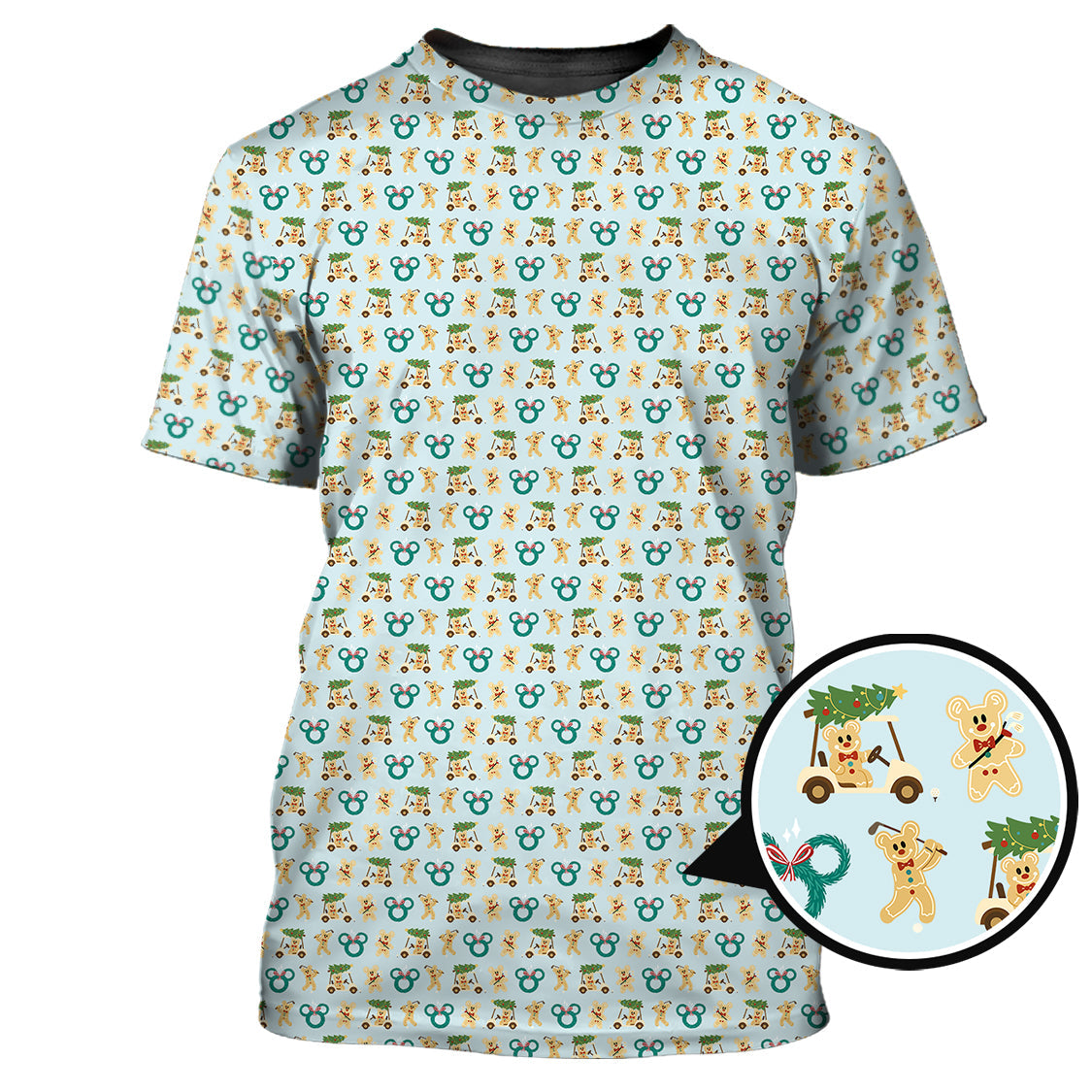 Funny Christmas Golf Shirt, Men's Pattern Golf shirt, Xmas Golf Shirt For Golfer