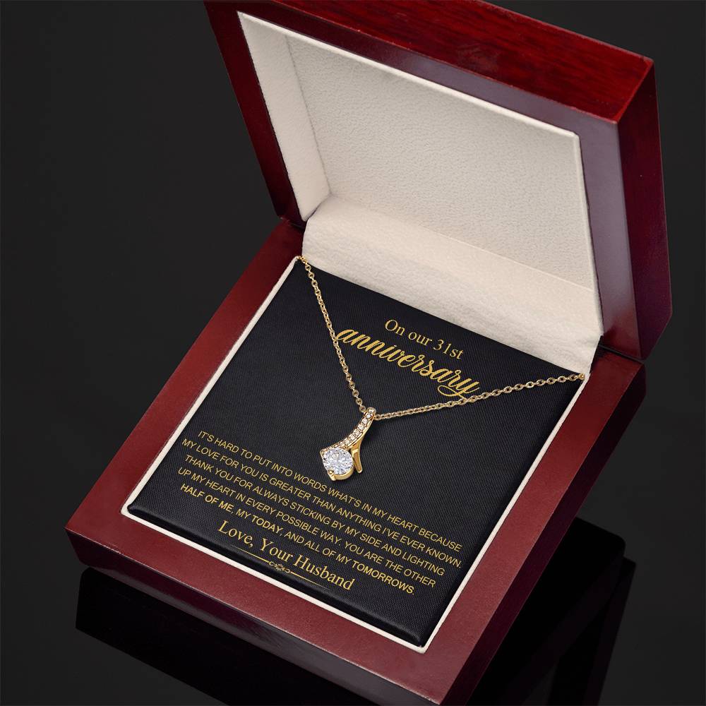 On Our 31st Anniversary Gift for Wife, 31 Years Anniversary Necklace, 31 Years Married Gift