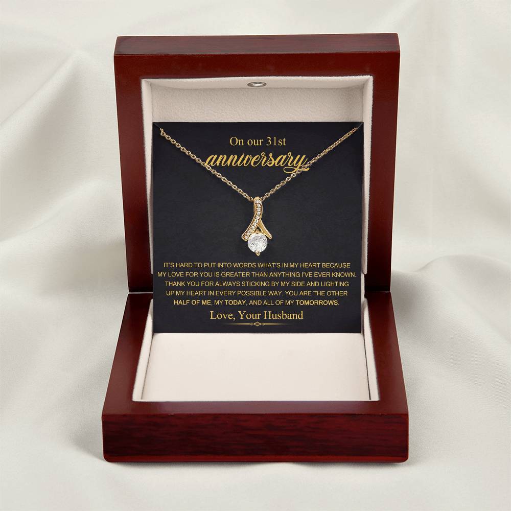 On Our 31st Anniversary Gift for Wife, 31 Years Anniversary Necklace, 31 Years Married Gift