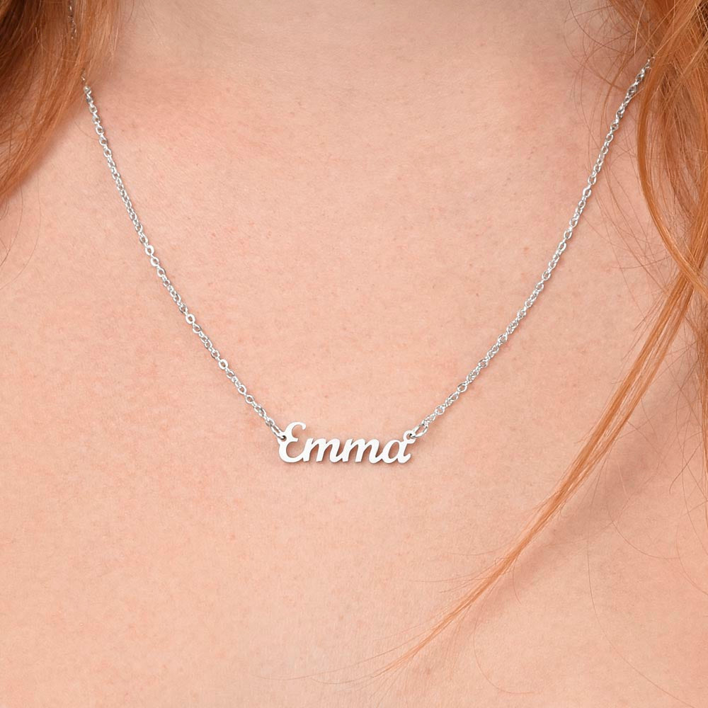 To My Beautiful Granddaughter Name Necklace, Personalized Gift for Granddaughter Jewelry