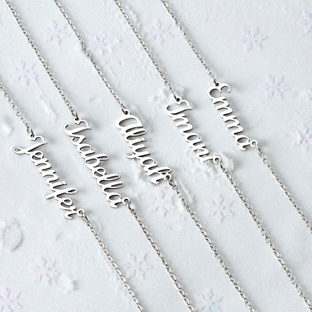 To My Beautiful Granddaughter Name Necklace, Personalized Gift for Granddaughter Jewelry