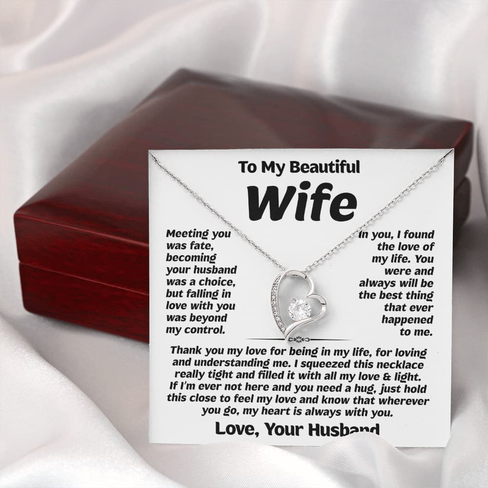 necklace for wife form husband mahogany luxury box