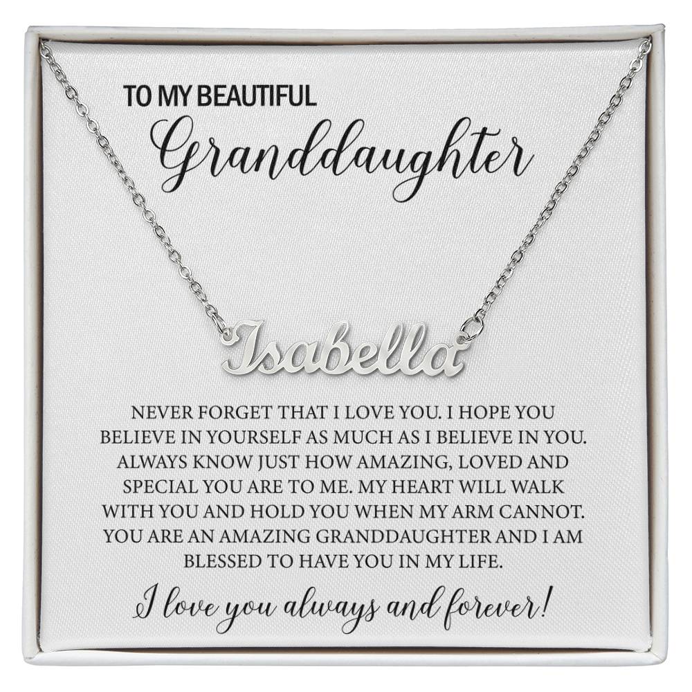 granddaughter silver necklace gift for granddaughter birthday
