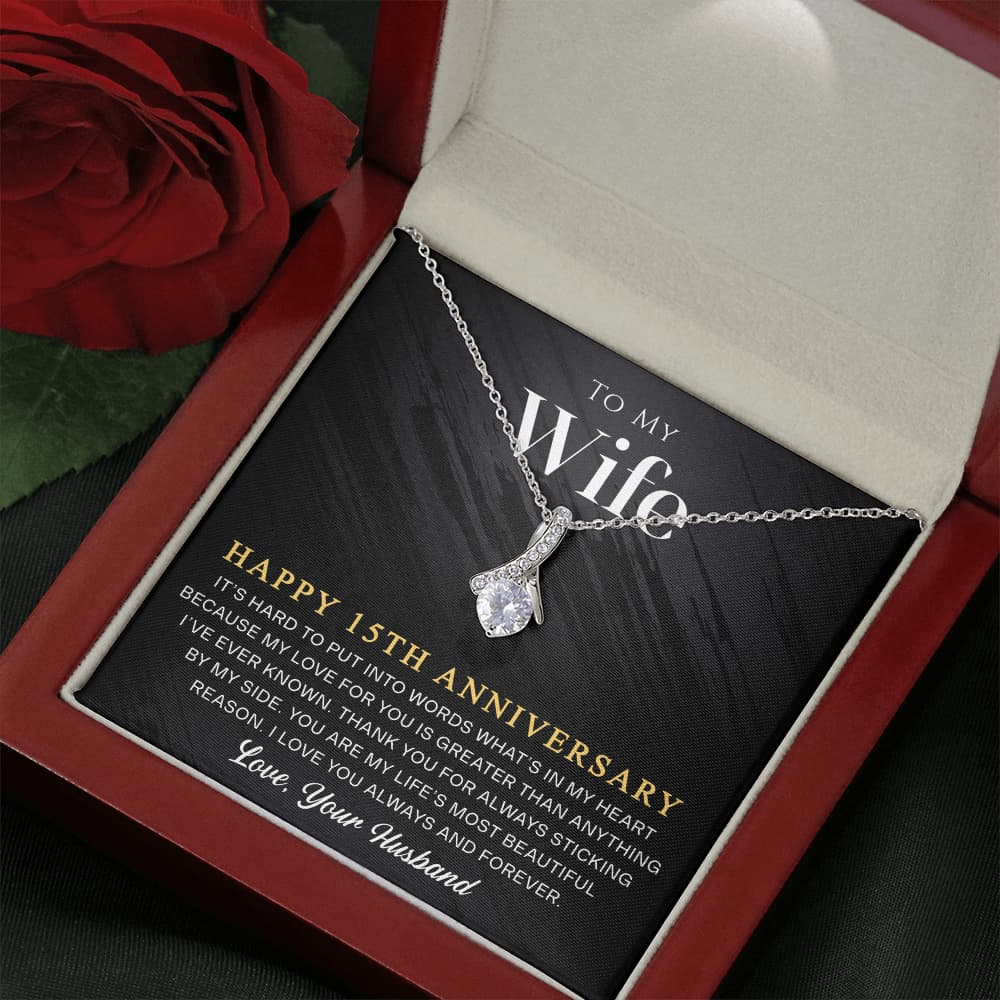 15 year anniversary necklace best 15th anniversary gift for wife from husband to wife