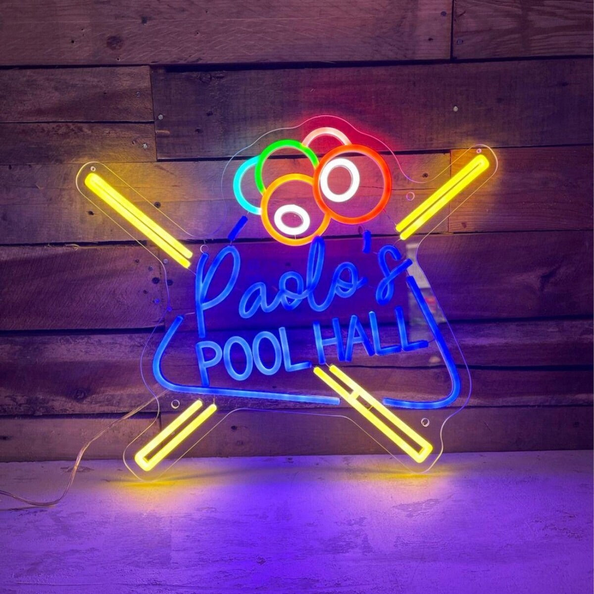 Custom Name Pool Hall Neon Sign , Billiards Neon Led Light, Custom Neon Sign, Home Decor