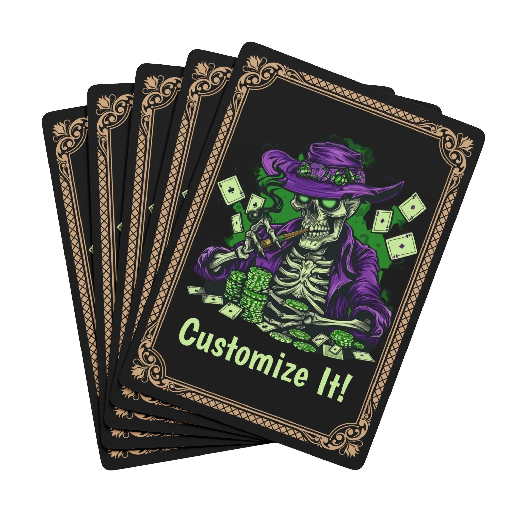Custom Poker Playing Cards Set, Halloween Party Decor, Game Night Essential, Personalized Card Deck