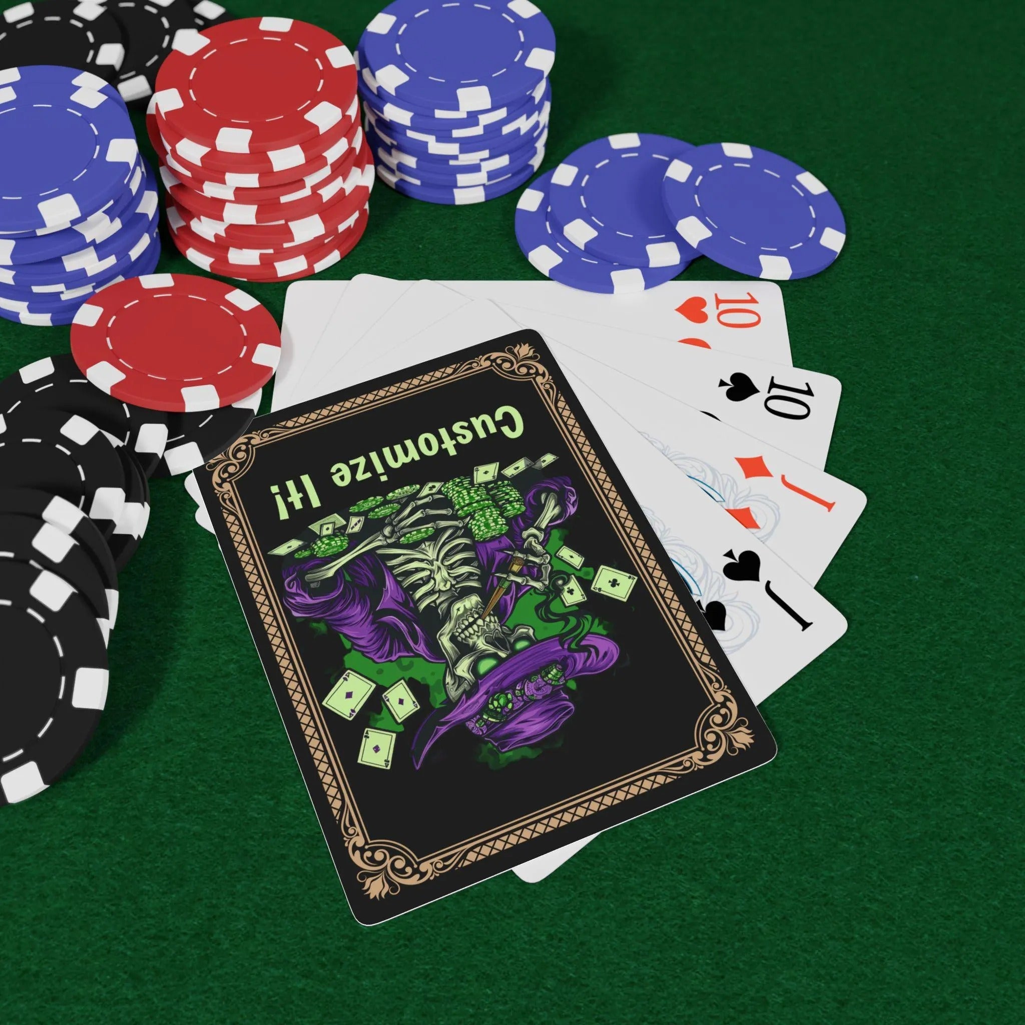 Custom Poker Playing Cards Set, Halloween Party Decor, Game Night Essential, Personalized Card Deck