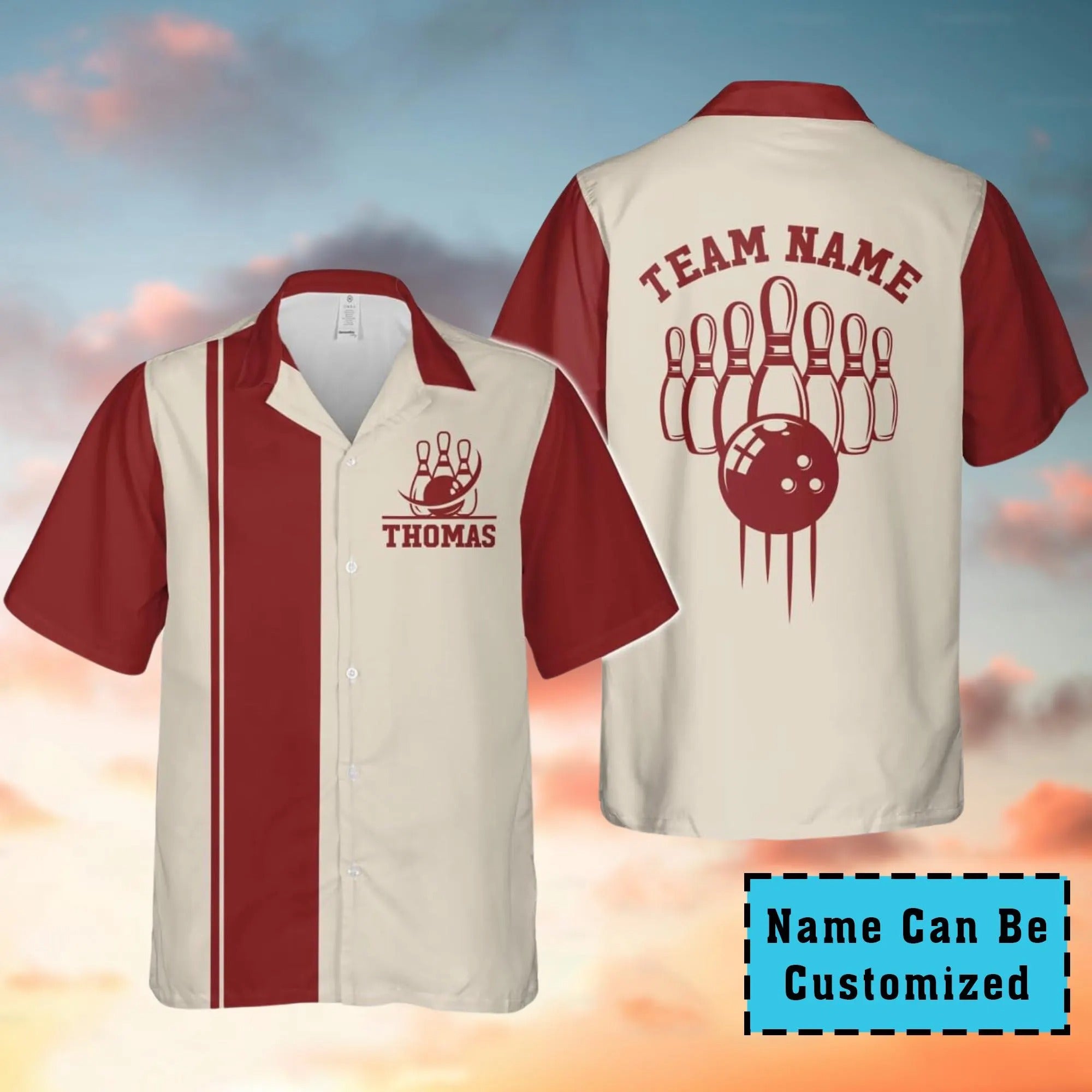 Custom Retro Bowling Shirts for Men, Vintage Shirts Bowling Team, Lover Bowling Hawaiian Shirts