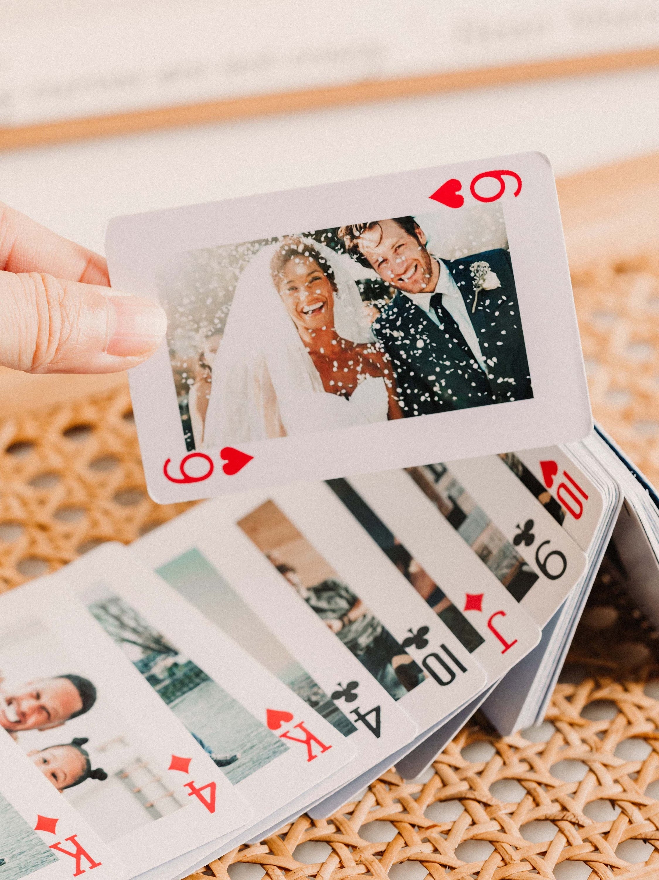 Custom Deck Playing Cards in Tin Box, Personalized Photo Playing Cards Deck, Gift for Family, Couples and Friends