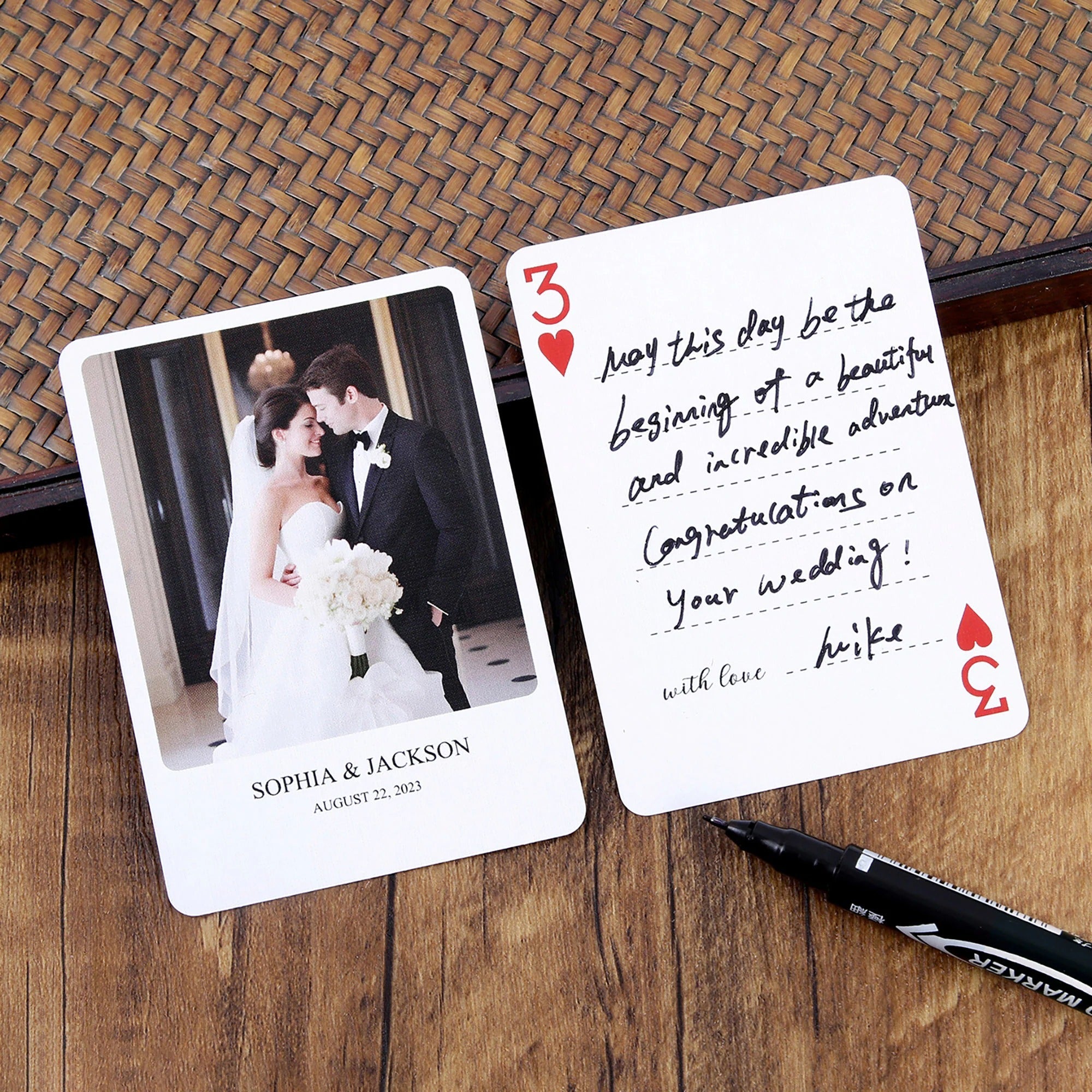Custom Guest Book Playing Cards, Wedding Guest Book Alternative, Personalized Wedding Signing Book Gift, Engagement Party Card