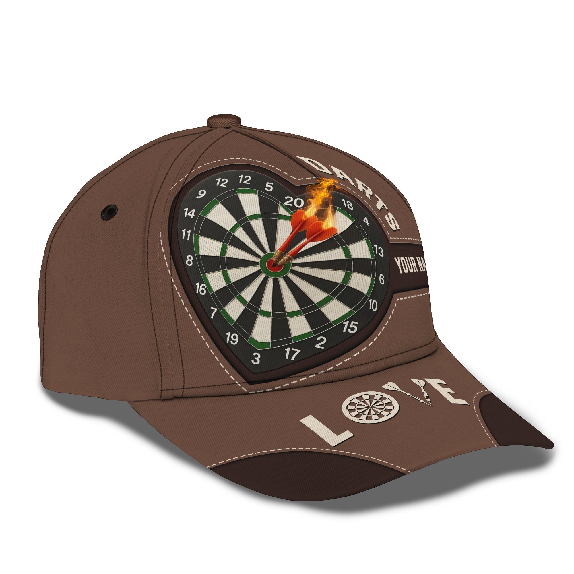Personalized Dartboard Cap For Dart Players, Love Darts Classic Cap, Gift For Dart Lover