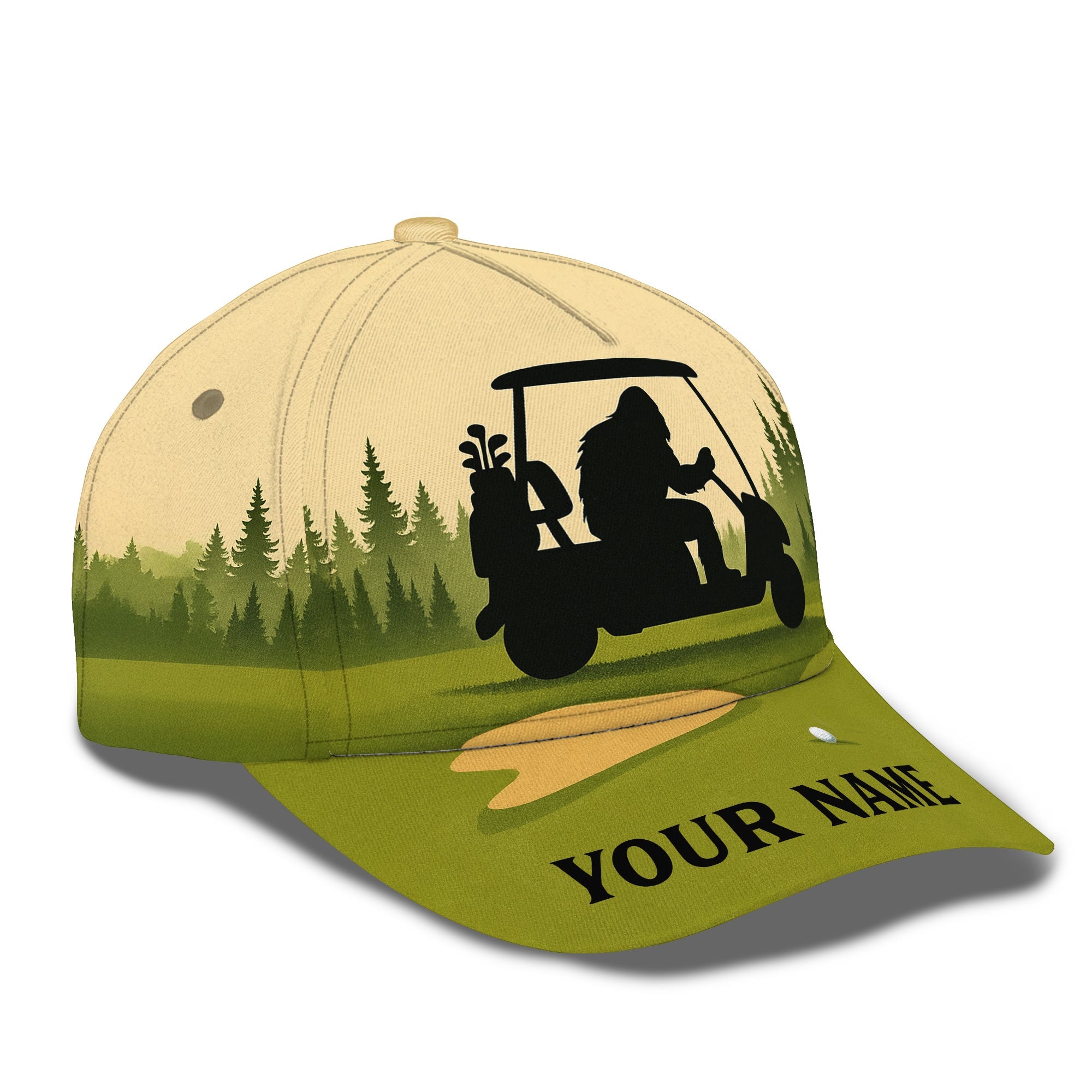Custom Name Squatch Hat, Golf Squatch Cap, Funny Bigfoot Golf Hat