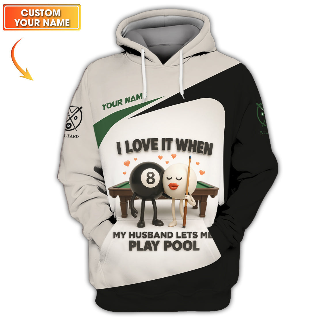 I Love It When My Husband Lets Me Play Pool, Billiards Shirt, Pool Jersey