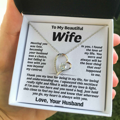 husband to wife gift romantic necklace gift for valentines day wife silver necklace