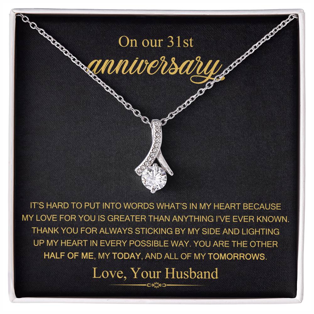 31st wedding anniversary jewelry for wife from husband