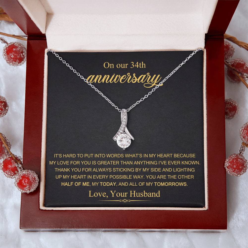 34th wedding anniversary necklace for her