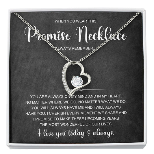 promise necklace gift for her girlfriend gift valentines girlfriend romantic gift for her