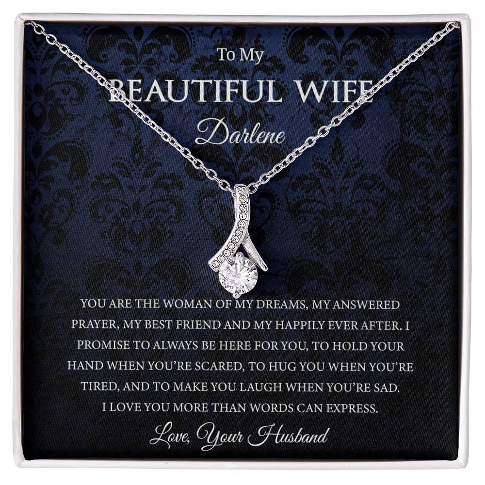 to my beautiful wife necklace romantic gift for wife from husband jewelry